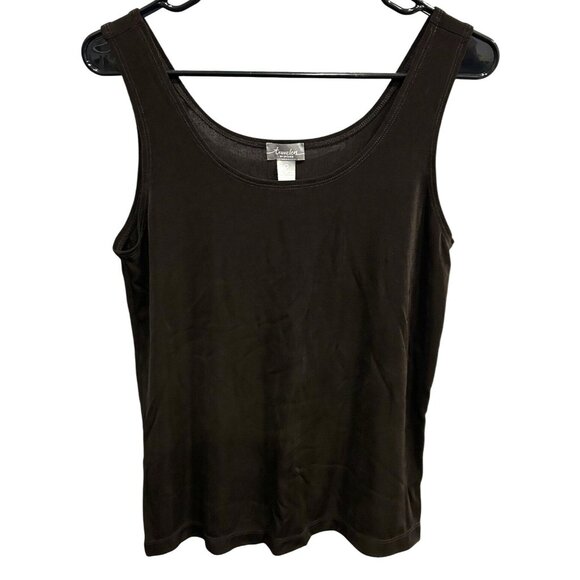 Chicos Travelers Dark Brown Sleeveless Tank Top Size Large - Picture 1 of 9